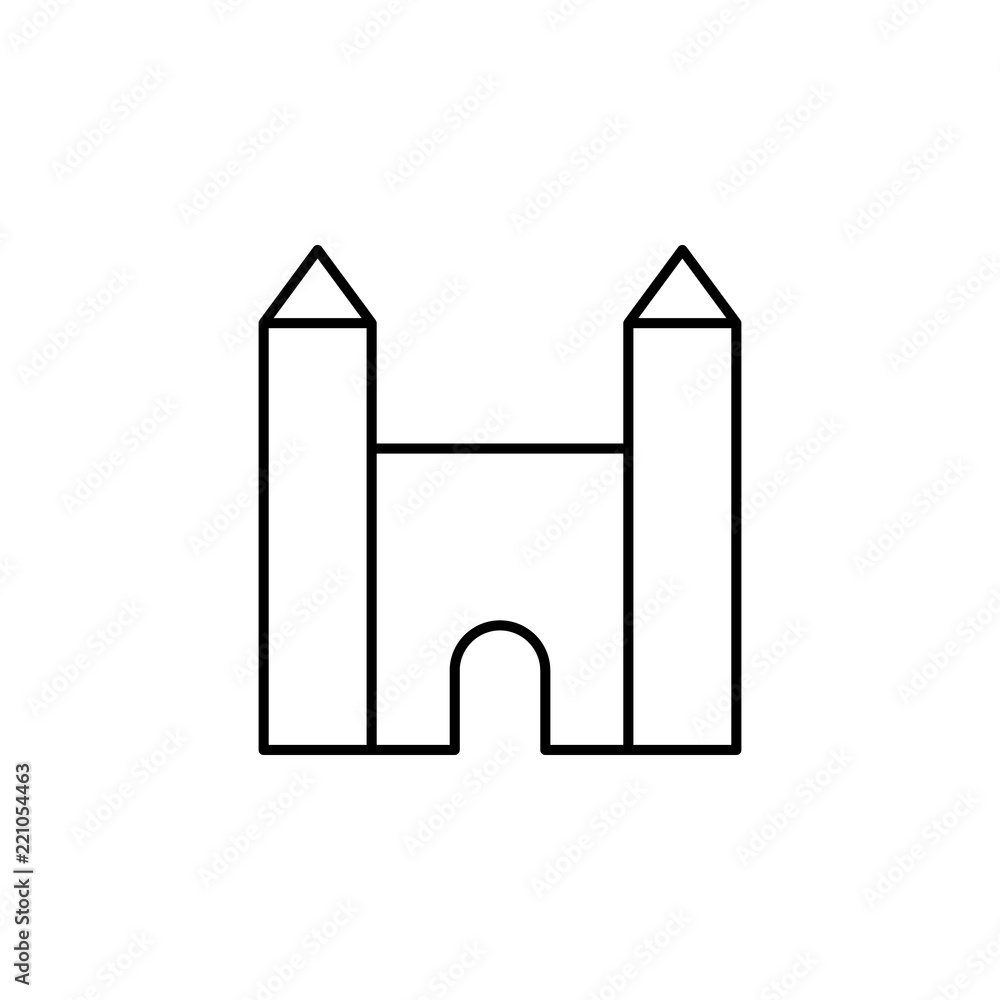 Poster church icon. element of building and landmark outline icon for mobile concept and web apps. thin lin