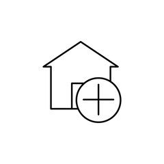placeholder icon. Element of building and landmark outline icon for mobile concept and web apps. Thin line placeholder icon can be used for web and mobile