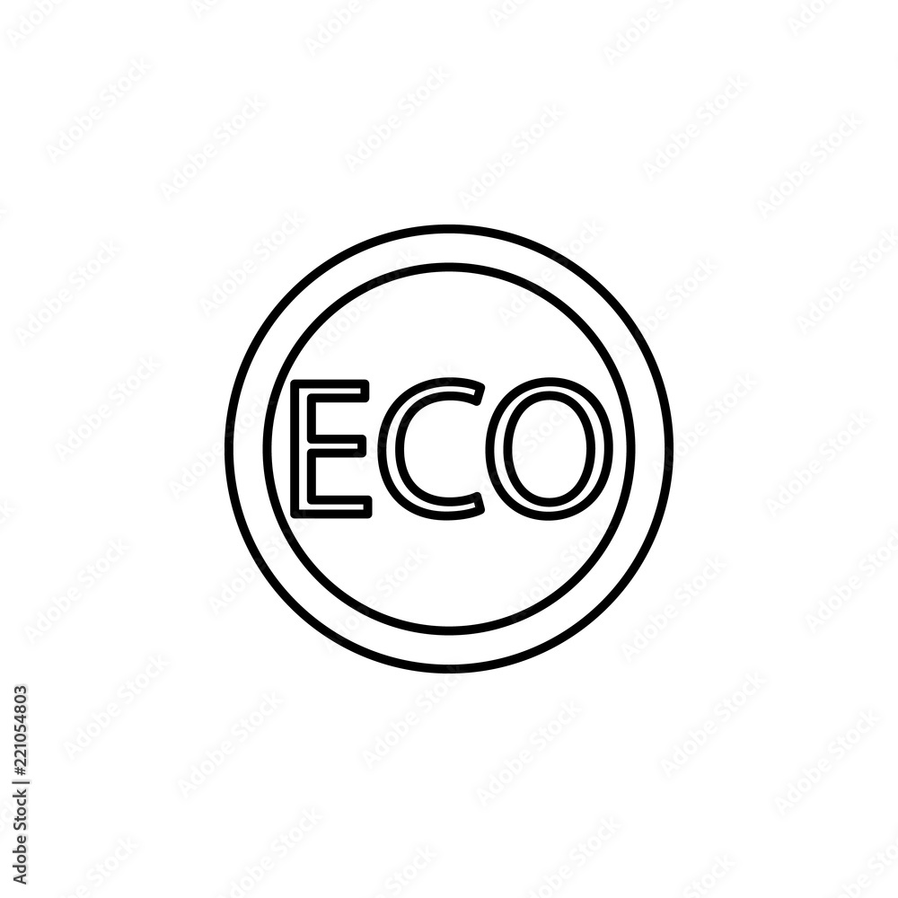 Poster eco outline icon. element of ecology icon for mobile concept and web apps. thin line eco can be used
