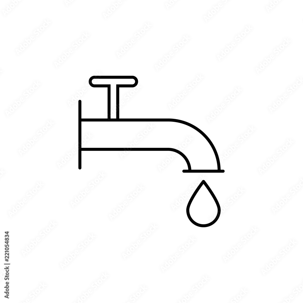 Poster tap outline icon. element of ecology icon for mobile concept and web apps. thin line tap can be used