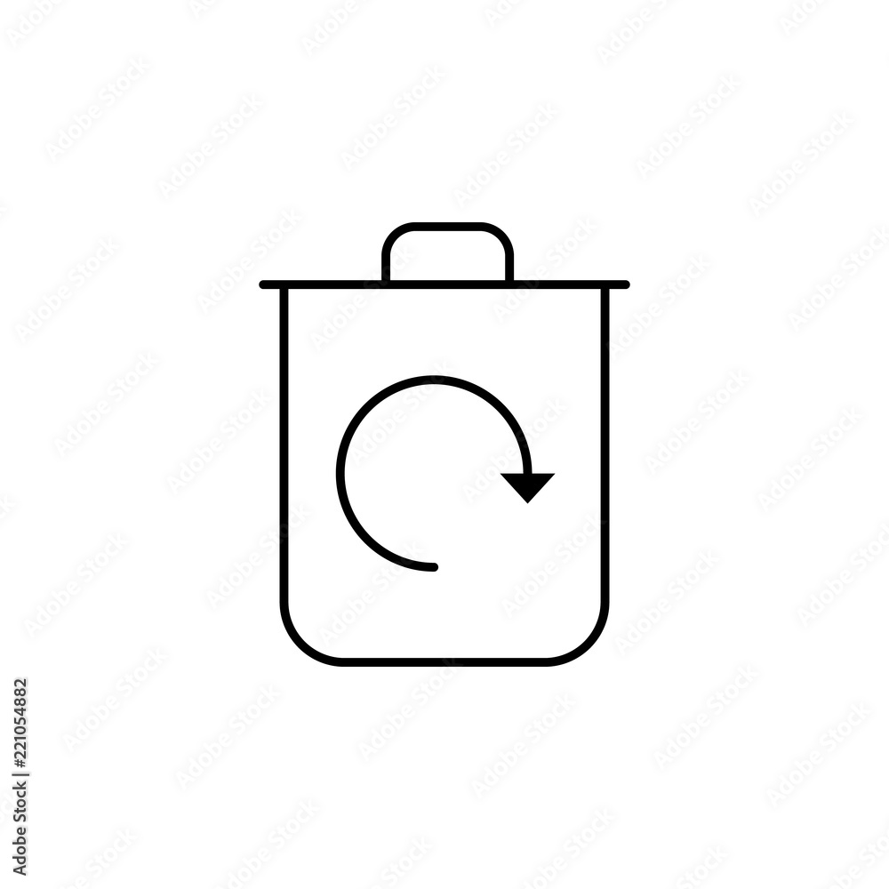 Poster recycling outline icon. element of ecology icon for mobile concept and web apps. thin line recycling