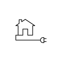 Eco-house outline icon. Element of ecology icon for mobile concept and web apps. Thin line Eco-house can be used for web and mobile