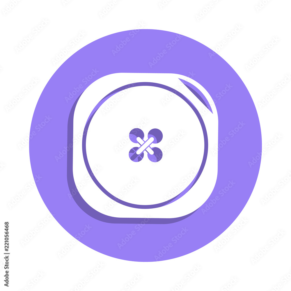 Poster clothing button icon in badge style. one of handmade collection icon can be used for ui, ux