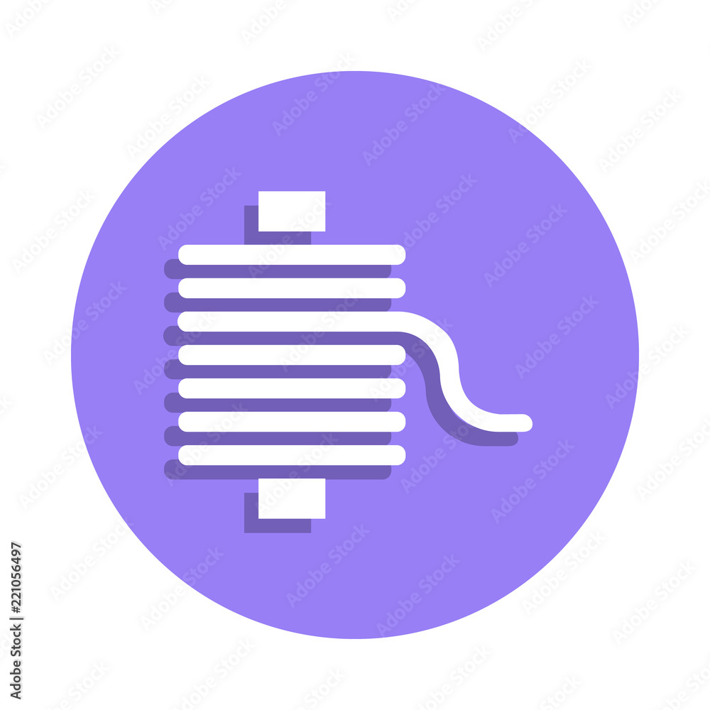 Poster thread icon in badge style. one of handmade collection icon can be used for ui, ux
