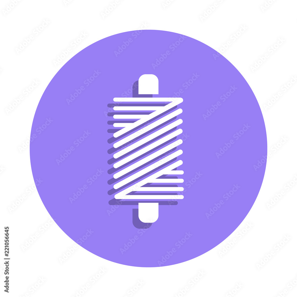 Aufkleber thread icon in badge style. one of handmade collection icon can be used for ui, ux