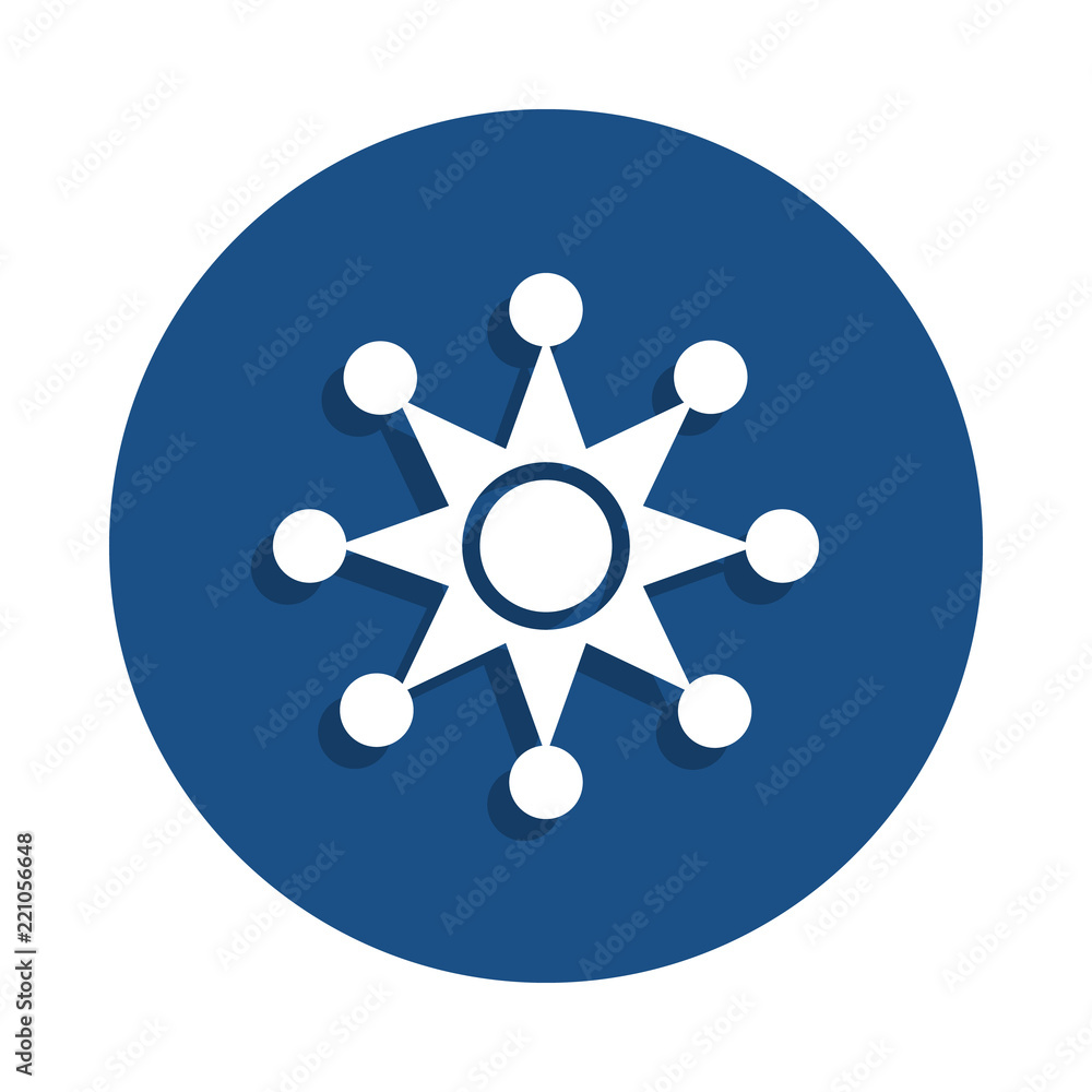 Poster multi-pointed star icon in badge style. one of police collection icon can be used for ui, ux