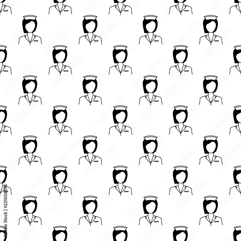 Aufkleber stewardess icon in pattern style. one of proffecions collection icon can be used for ui, ux