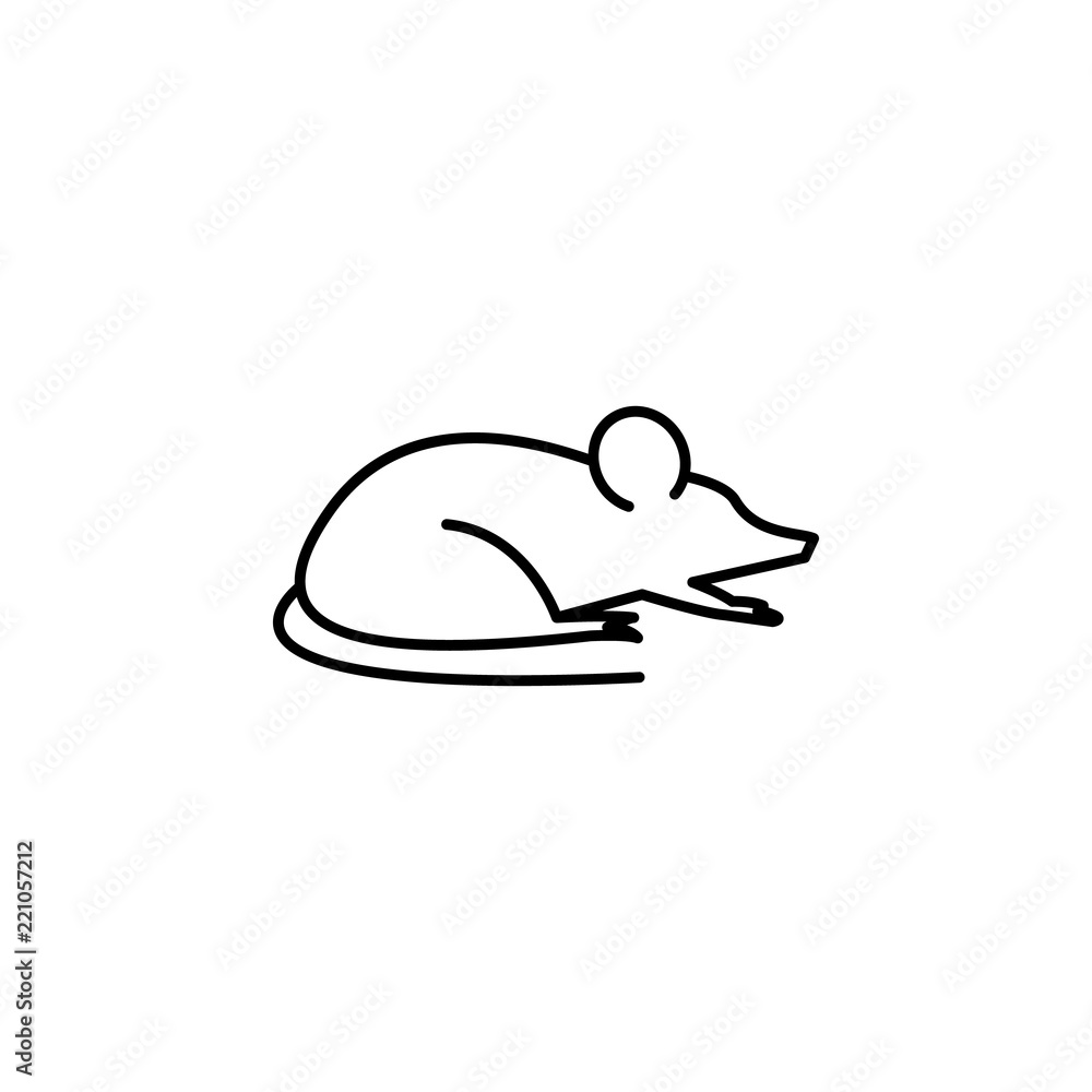 Poster mice icon. element of pest icon for mobile concept and web apps. thin line mice icon can be used for