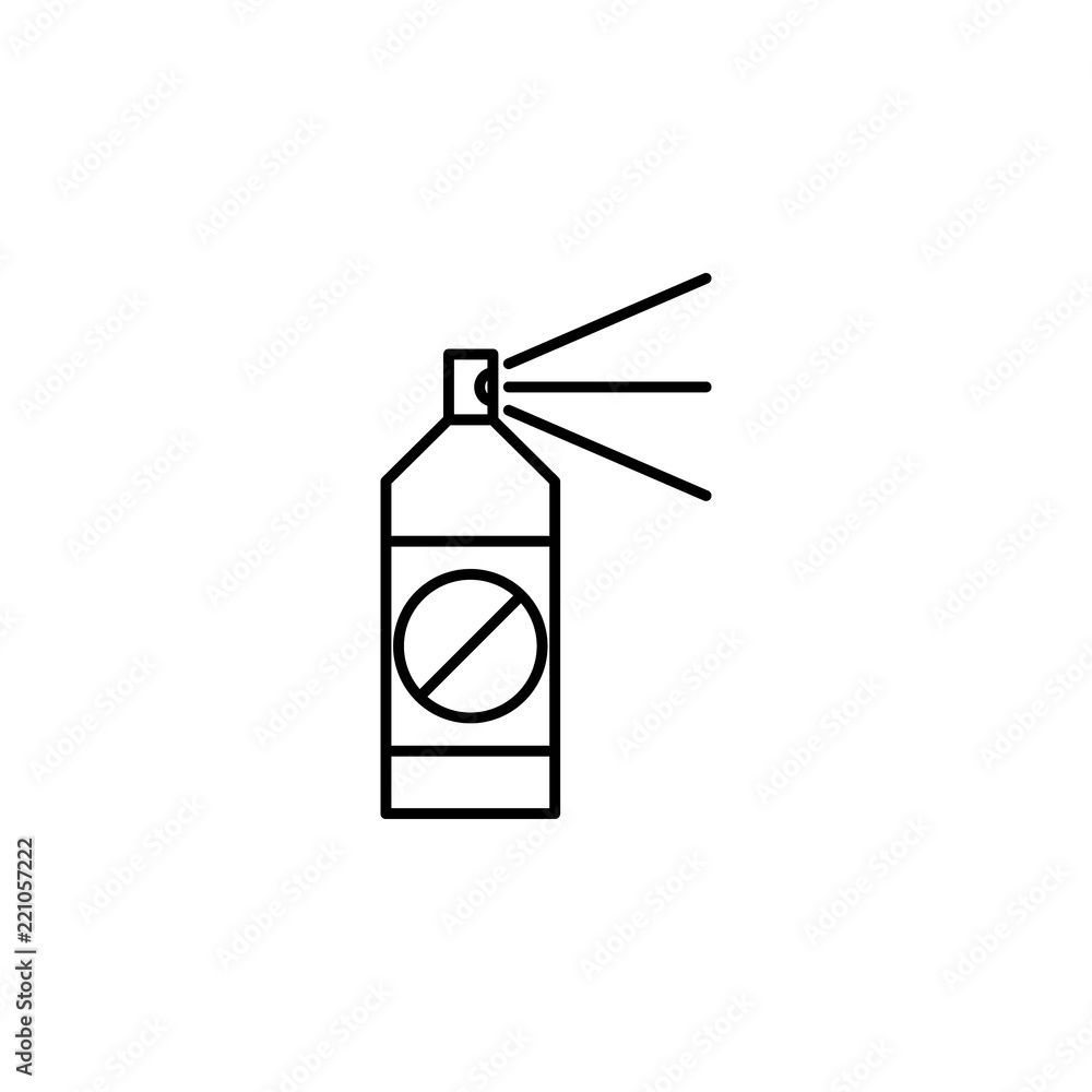 Poster insecticide icon. element of pest icon for mobile concept and web apps. thin line insecticide icon c