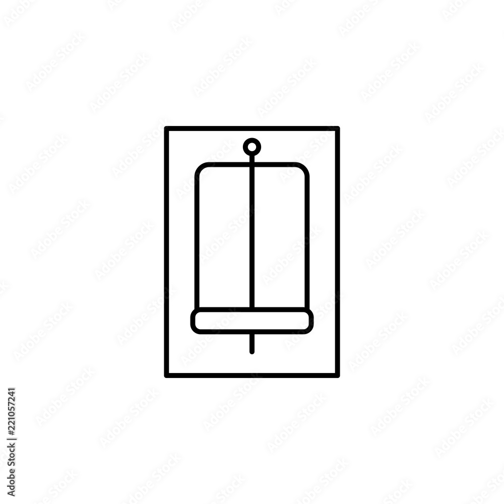Poster mousetrap icon. element of pest icon for mobile concept and web apps. thin line mousetrap icon can b