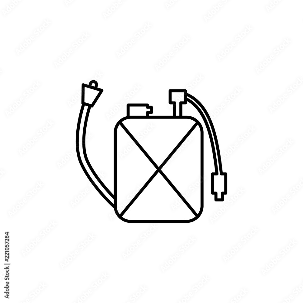 Poster canister with poison icon. element of pest icon for mobile concept and web apps. thin line canister 