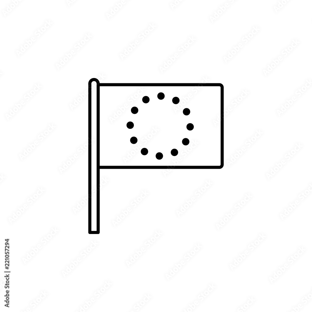 Aufkleber european union icon. element of flag icon for mobile concept and web apps. thin line european union 