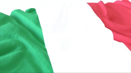 3d render, Realistic Wavy Flag of italy .