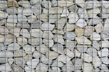 wall stone with steel net