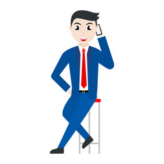 Obraz premium Cartoon Businessman character