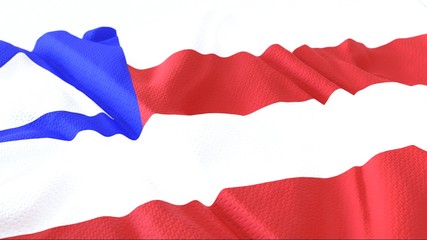 3d render, Realistic Wavy Flag of Bahia .