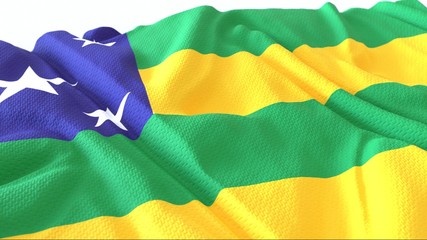 3d render, Realistic Wavy Flag of Sergipe .