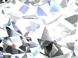 Realistic diamond texture close up, 3D illustration.