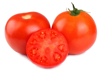 Tomatoes isolated on white background