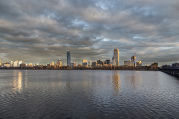 Fototapeta na wymiar Boston Skyline in the Sunset