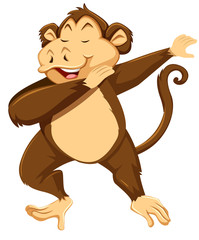 A monkey dab on white background