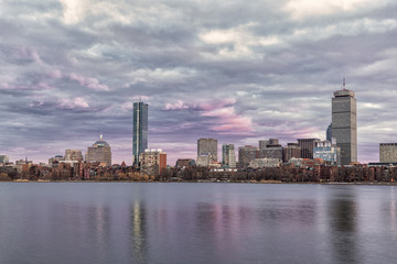 Obraz premium Boston Skyline in the Sunset
