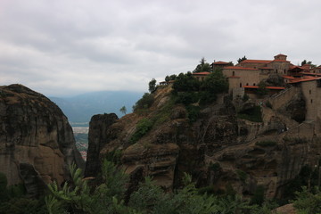 Fototapeta premium View to the Monastery of Great Meteoron, Meteora, Thessaly, Greece