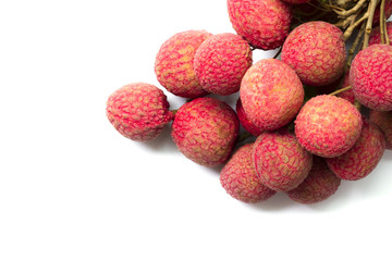 Lychee Chakrapad on a white background, Fruit in Thailand