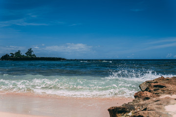 Waves Crashing on Beach