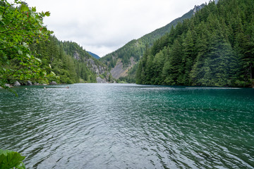 lake in mountains, lindeman lake, Chilliwack, BC, Canada