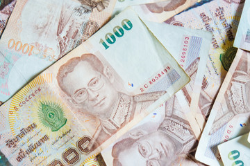 Thai money note using as background stacking