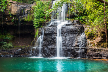 Fototapeta na wymiar Waterfall in Koh Kood