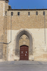 Fototapeta na wymiar Church door in the historic center of Vitoria-Gasteiz, Spain