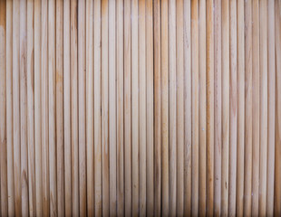 parallel wooden logs. Wooden wall from logs as a background texture / floor