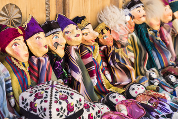 Traditional oriental doll in Bukhara Bazaar, Uzbekistan