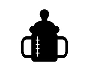 black baby bottle image vector icon logo symbol