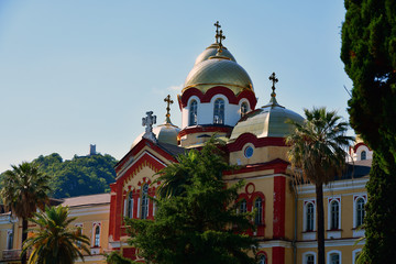 Fototapeta na wymiar Novy Afonsky for male Monastery in Abkhazia