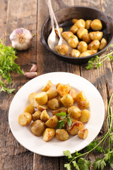 roasted potato and herbs