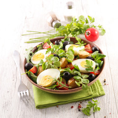 vegetable salad with egg