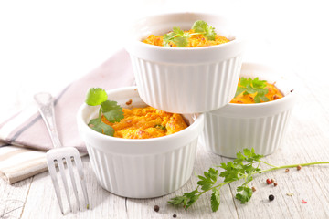 carrot and pumpkin flan