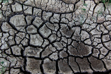 Dry land cracking , Without water,Background and Texture