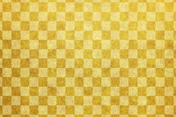 和紙 金 市松模様 年賀状 テクスチャ