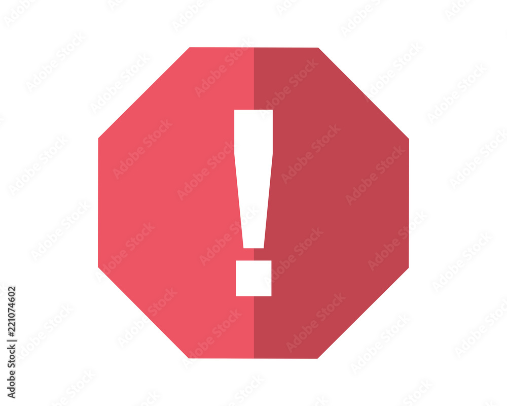 Poster red hexagon warning image vector icon logo symbol
