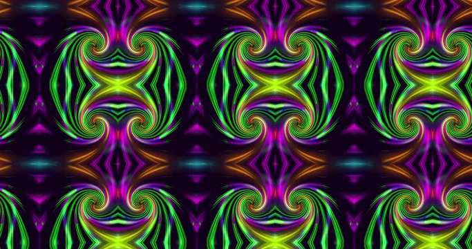kaleidoscope optical ilusion colorful. 4k 4096x2169, 60p.
