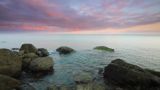 Beautiful sunset above the sea