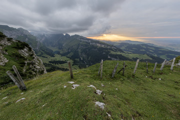 Abendstimmung auf dem Alpsigel im Alpstein