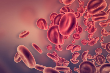 Blood cells.3d illustration