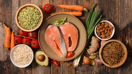 selection of health food