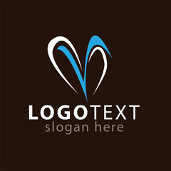 Obraz premium M Initial letter logo icon vector template