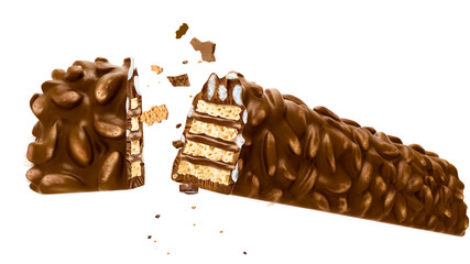 chocolate coated crispy rices wafer